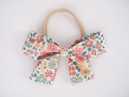 Girl Hair Bow Annabelle Floral