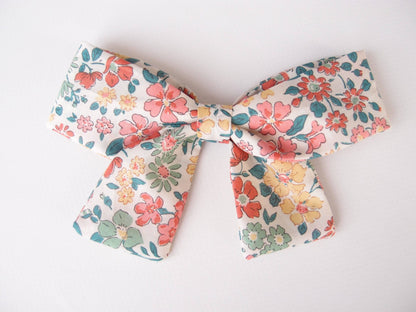 Girl Hair Bow Annabelle Floral