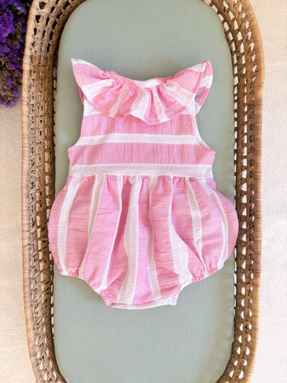 Candy Pink Bubble Romper