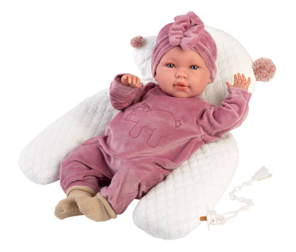 16.5" Articulated Newborn Doll Addison with Cushion