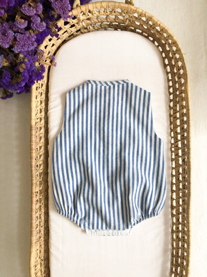 Ticking Stripe Romper