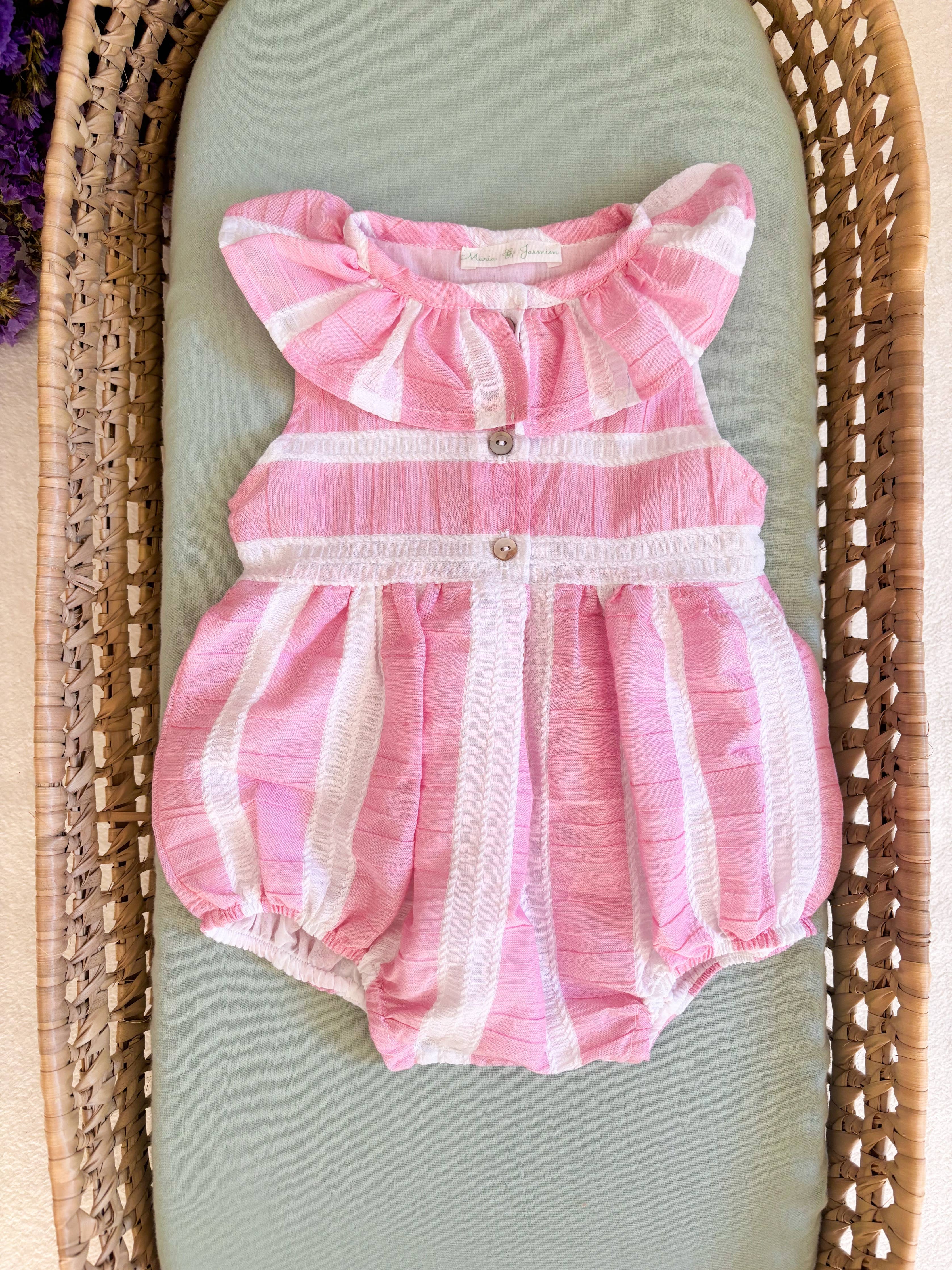 Candy Pink Bubble Romper